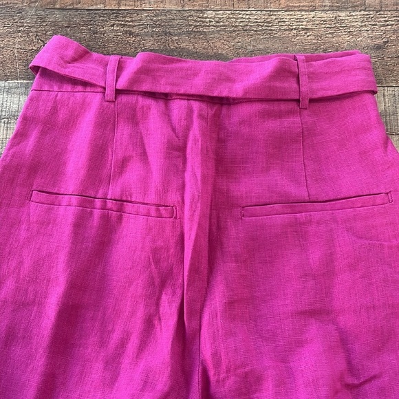 FARM Rio Pink Belt Linen Pants Size XS - Picture 6 of 7